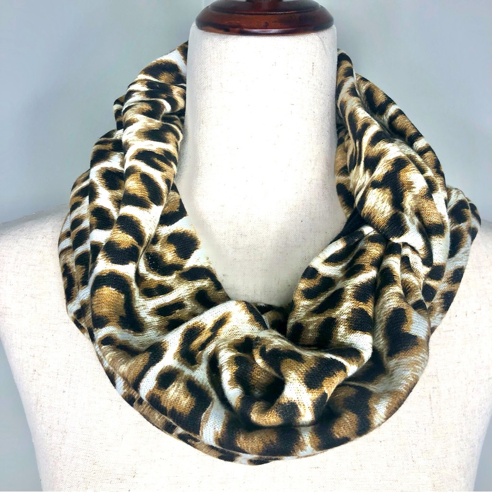 Chico’s Knit Animal Print Infinity Scarf